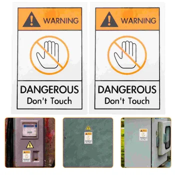 2 Шт Не Прикасайтесь К Знаку Безопасности, предупреждающей этикетке, наклейке на этикетку, наклейке на наклейку Не Используйте ручной ПВХ клей