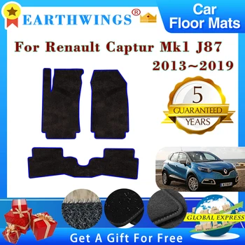 Для Renault Captur 1 Mk1 J87 2014 2015 2016 2017 2018 2019 Renault Samsung QM3 Автомобильные Коврики Противоскользящий Коврик Для Ног Аксессуары