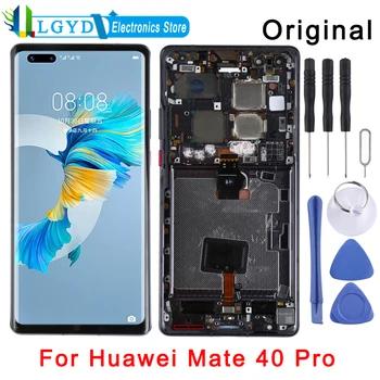 Оригинальный ЖК-экран и дигитайзер в сборе с рамкой для Huawei Mate 40 Pro (черный)