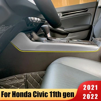 Для Honda Civic 11th Gen 2021 2022 Ручка Переключения Передач Автомобиля, Панель, Боковые Декоративные Полоски, Наклейка На Крышку, Отделка ABS, Аксессуары Для Интерьера
