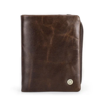 RFID Блокирующий Короткий кошелек, Кожаный Держатель для кредитных карт, Съемный карман для монет на молнии, кошелек, Подарки для мужчин E74B