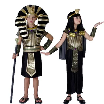 Карнавальные Египетские костюмы Принцессы Для Косплея, Детский Маскарадный костюм Клеопатры для Косплея Египетского Фараона Для Девочек