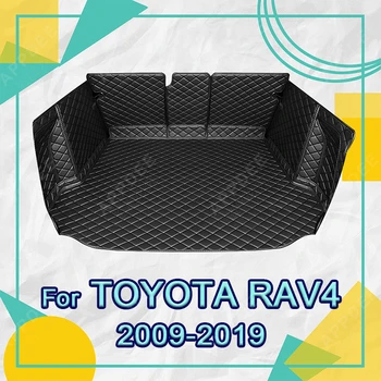 Автоматический коврик для багажника с полным покрытием для Toyota RAV4 2009-2019 18 17 16, автомобильный коврик для багажника, Аксессуары для защиты интерьера Грузового лайнера