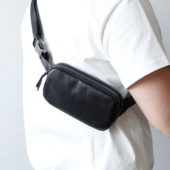 Кожаная мужская сумка-слинг AETOO через плечо, мужская нагрудная сумка в стиле ретро, дорожная повседневная сумка на плечо, многоцелевая сумка на каждый день