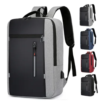 Рюкзак для мужчин, многофункциональный деловой ноутбук, USB-зарядка, Водонепроницаемая сумка для спины, Повседневный дорожный студенческий рюкзак 15,6 большого размера