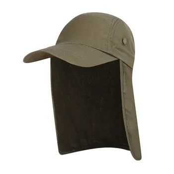 Мужская Шляпа для Рыбалки, кепка с солнцезащитным козырьком, Шляпа для Улицы UPF 50, защита от солнца со съемным ушным клапаном, крышка для походов, Кепки для рыбалки