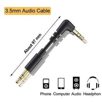 кабель динамика 3,5 мм Aux Аудиокабель с разъемом 3,5 мм для автомобильного адаптера наушников Золотой штекер Шнура Aux от мужчины к мужчине для Samsung Xiaomi