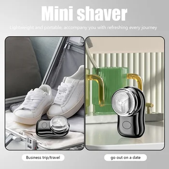 Мини-станок для бритья бороды, USB Перезаряжаемая Портативная электронная бритва, легкие, малошумные аксессуары для поездок домой, в отель