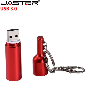 JASTER USB 3.0 горячая металлическая бутылка вина usb флэш-накопитель диск брелок memory stick Ручка персонализированный подарок (более 10 шт. бесплатного логотипа