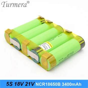 Turmera НОВЫЙ аккумулятор 18650 3400 мАч ncr18650b 18 В 21 В батарейный блок для отвертки батарея сварная паяльная лента индивидуальная батарея