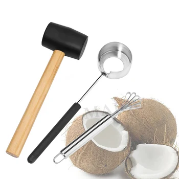Крупнокалиберная Копра из нержавеющей стали, Кокосовое мясо, Коммерческий Старый кокосовый орех, Открывающийся для глаз, Артефакт для разрушения скорлупы, кухонный инструмент