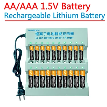 Батарейка типа АА 1,5 В, перезаряжаемая батарея типа АА ААА 9900 МВтч, литий-ионный аккумулятор типа АА для мыши с дистанционным управлением, маленький вентилятор, электрическая игрушка