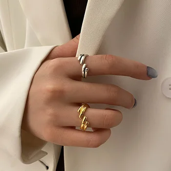 VENTFILLE Из стерлингового серебра 925 пробы, открытое кольцо в стиле панк для женщин, трендовые вечерние украшения в стиле хип-хоп, аксессуары 2021, новинка, Прямая поставка