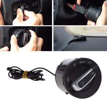 OOTDTY Черный датчик освещенности Автоматический выключатель головной фары для VW Golf 5 6 MK5 MK6 Tiguan Touran Новый