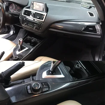 Автомобильный стайлинг 3D/5D из углеродного волокна, внутренняя отделка центральной консоли, изменение цвета, литье, наклейки для BMW 1 серии F20 2012-2016