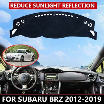 Коврик для приборной панели Subaru BRZ 2012-2019, Бархатный чехол для приборной панели автомобиля, черный, блокирует пыль, снижает шум, автомобильные аксессуары