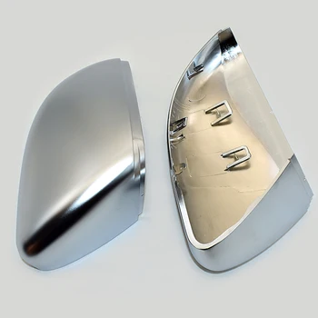 Матовая хромированная крышка зеркала Серебристый корпус крышки бокового зеркала заднего вида для VW Golf 6 MK6 Touran