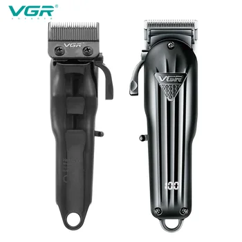 Электрическая машинка для стрижки волос VGR постепенное изменение электрической нажимной головки регулируемая USB перезаряжаемая электрическая нажимная машинка для стрижки волос V282