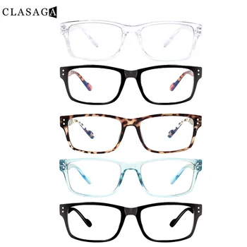 CLASAGA5, пара новых классических прямоугольных очков для чтения на пружинном шарнире, универсальные портативные декоративные офисные очки