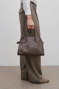 Мягкая сумка Margaux12 Из воловьей кожи, вместительная сумка для пригородных поездок, замшевая Row lcu Soft