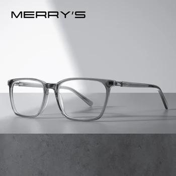 Мужские ацетатные очки в квадратной оправе MERRYS DESIGN, Роскошные оправы для очков по рецепту, оптические очки S2277