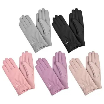 Водонепроницаемые ветрозащитные бархатные утолщенные женские перчатки, варежки, велосипедные перчатки для вождения на полный палец