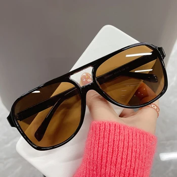 Негабаритные солнцезащитные очки Женские Роскошные Дизайнерские Винтажные квадратные Солнцезащитные очки Мужские Классические очки для леди UV400 в большой оправе