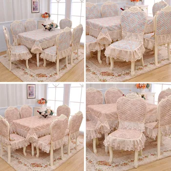 Роскошная европейская подушка для обеденного стула, набор скатертей, Стеганая скатерть, прямоугольные скатерти из ткани, накладки на стол, свадебные