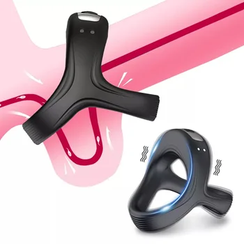 Кольцо для пениса, Петушиное кольцо для мужчин, Стопорное кольцо для спермы, более длинное, жесткое и для эрекции, низкий уровень шума, 10 вибрационных игрушек 18 +