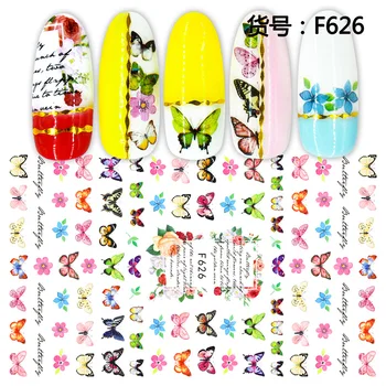 1ШТ 2022 Новых японских наклеек в виде тюльпанов для ногтей, водонепроницаемых самоклеящихся наклеек для ногтей, розовых цветов, украшений для маникюра, наклеек