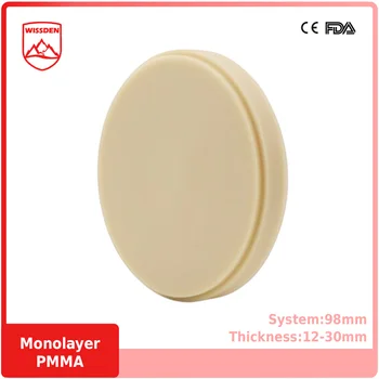 Монослойный диск Wissden PMMA (5 штук) 98,12-30 мм Материалы для стоматологической лаборатории С Открытой Системой CAD /CAM