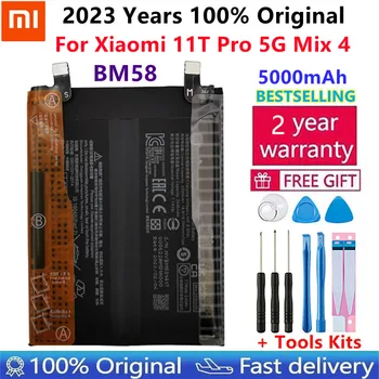 100% Оригинальный Xiaomi 11T Pro 5G Mix 4 Mix4 Аккумуляторная Батарея BM58 Для мобильного телефона, Встроенные литий-ионные Сменные батареи 5000 мАч