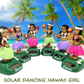 Танцующая на солнце Гавайская девушка с болванкой Дизайн Hulla Girl Кукла для приборной панели автомобиля Детские игрушки Украшения Аксессуары для интерьера