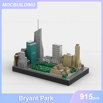 Архитектурная модель Брайант Парк MOC Строительные блоки DIY Сборка Кирпичей Дисплей Развивающие творческие детские игрушки Подарки 915 шт.