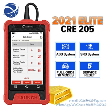LAUNCH X431 CRE205 OBD2 Диагностический инструмент Работа ABS Подушка безопасности SRS Система EPB Масло TPMS SAS 16 Услуги Сброса PK CRP129E Автомобильный OBD Сканер