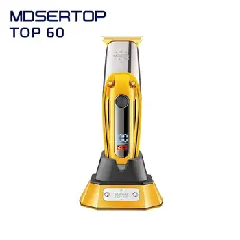 MDSERTOP Top60 Высокого качества С зарядной базой, ЖК-дисплеем, Мужская Профессиональная Электрическая машинка для стрижки волос