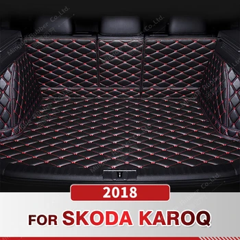 Автоматический Коврик для багажника с полным покрытием для SKODA Karoq 2018, Защита от грязи, накладка для багажника, Аксессуары для защиты салона Грузового лайнера