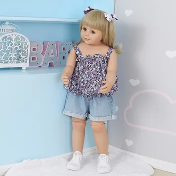 87 см Силиконовая Девочка Огромная Кукла-Младенец Имитационная Кукла Большой Торговый Центр Модель детской Одежды Креативное Украшение