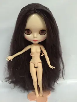 Бесплатная доставка Обнаженная кукла Блит, кукла с совместным телом, бледно-фиолетовая фабричная кукла с волосами, Подходит для DIY Смены игрушки BJD для девочек
