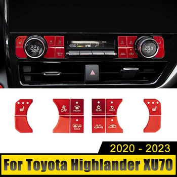 Кнопка Управления Переключателем Кондиционера На Приборной Панели Автомобиля, Регулировка Накладок, Наклейки Для Toyota Highlander XU70 2020 2021 2022 2023