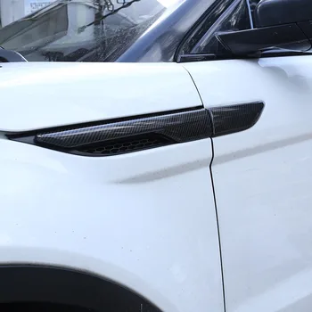 Для Land Rover Range Rover Evoque 2012-18 Текстура ABS из углеродного волокна, Боковое вентиляционное отверстие Автомобиля, Выходная крышка, отделка Экстерьера, автомобильные аксессуары