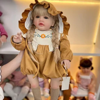 60 см Мягкое Тело Betty Slicone Кукла-младенец, игрушка, Похожая На настоящую Девочку-малыша, Реалистичная Мягкая на Ощупь кукла Принцесса, коллекционное искусство, подарок для детей