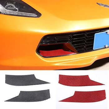 Для Chevrolet Corvette C7 2014-2019 Мягкий автомобильный бампер из углеродного волокна, передняя губа, воздухозаборник, декоративная наклейка, внешние аксессуары