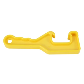 3-КРАТНЫЙ гаечный ключ для крышки ведра-Откройте/ поднимите крышки на пластиковых ведрах емкостью 5 галлонов и маленьких ведерках-Желтый-Прочный пластиковый инструмент для открывания