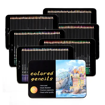 Профессиональный набор цветных карандашей Для Рисования Изобразительным искусством, набор карандашей на нетоксичной масляной основе для эскиза художника