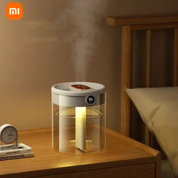 Xiaomi 2L Увлажнитель воздуха с Двойной Насадкой и ЖК-дисплеем Влажности, Диффузор Ароматических Эфирных масел Большой Емкости для Дома, Спальни