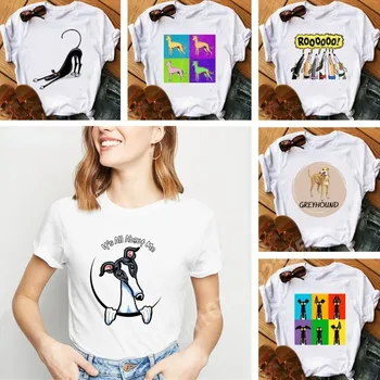 Футболки с принтом собаки, женская одежда, Топы Y2k с коротким рукавом, Летняя футболка с рисунком из мультфильма, Женские футболки Harajuku, повседневные футболки Оверсайз