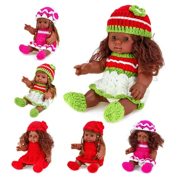 30-сантиметровые реалистичные куклы-реборны ручной вязки, красочное платье, Новорожденное Тело, Принцесса, игрушка для малышей, Силиконовые куклы-симуляторы