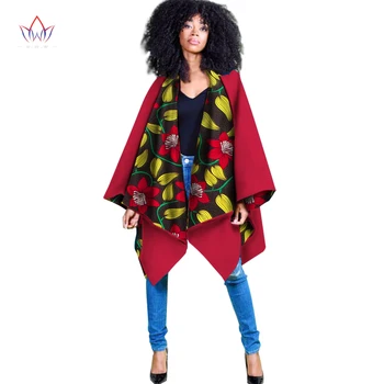 Модное Африканское женское пальто, Винтажная Этническая Верхняя одежда, Пальто, Повседневный Топ с длинным рукавом, пончо, Плюс Размер 6XL, Африканская Женская одежда WY1614