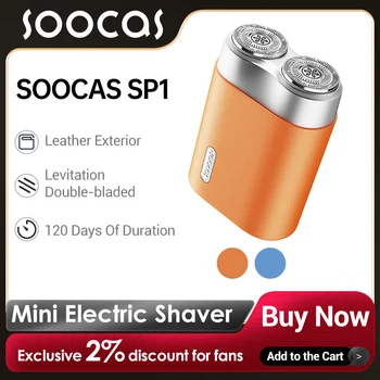 Мини-электробритва SOOCAS SP1 портативная компактная для влажного и сухого двойного бритья IPX7 водонепроницаемая